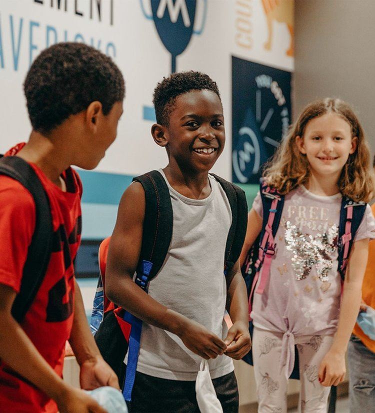 Small group of smiling children