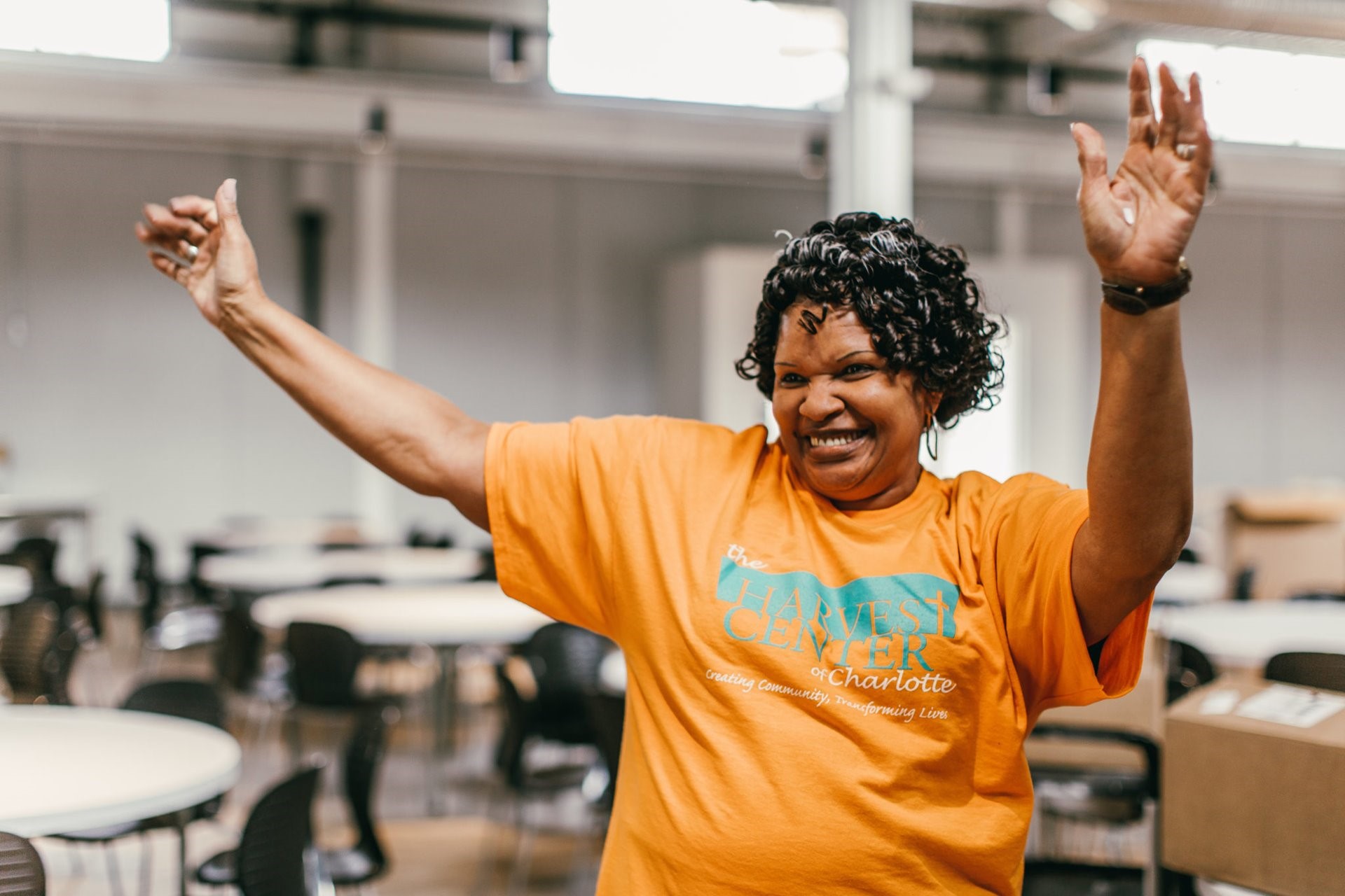 Kitchen manager Isabella Pickett, 66, has worked with the Harvest Center for the last 15 years. She first started volunteering there after she was laid off from her job at a textiles company.