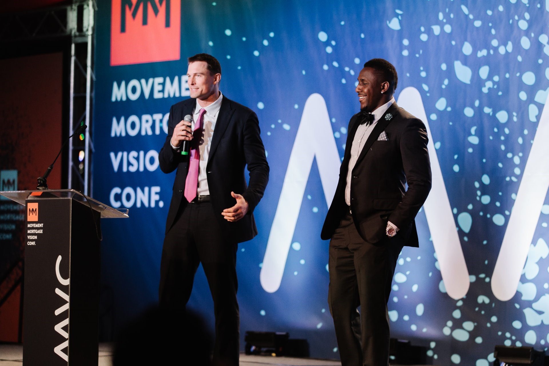 Movement CEO Casey Crawford introduces Thomas Davis.