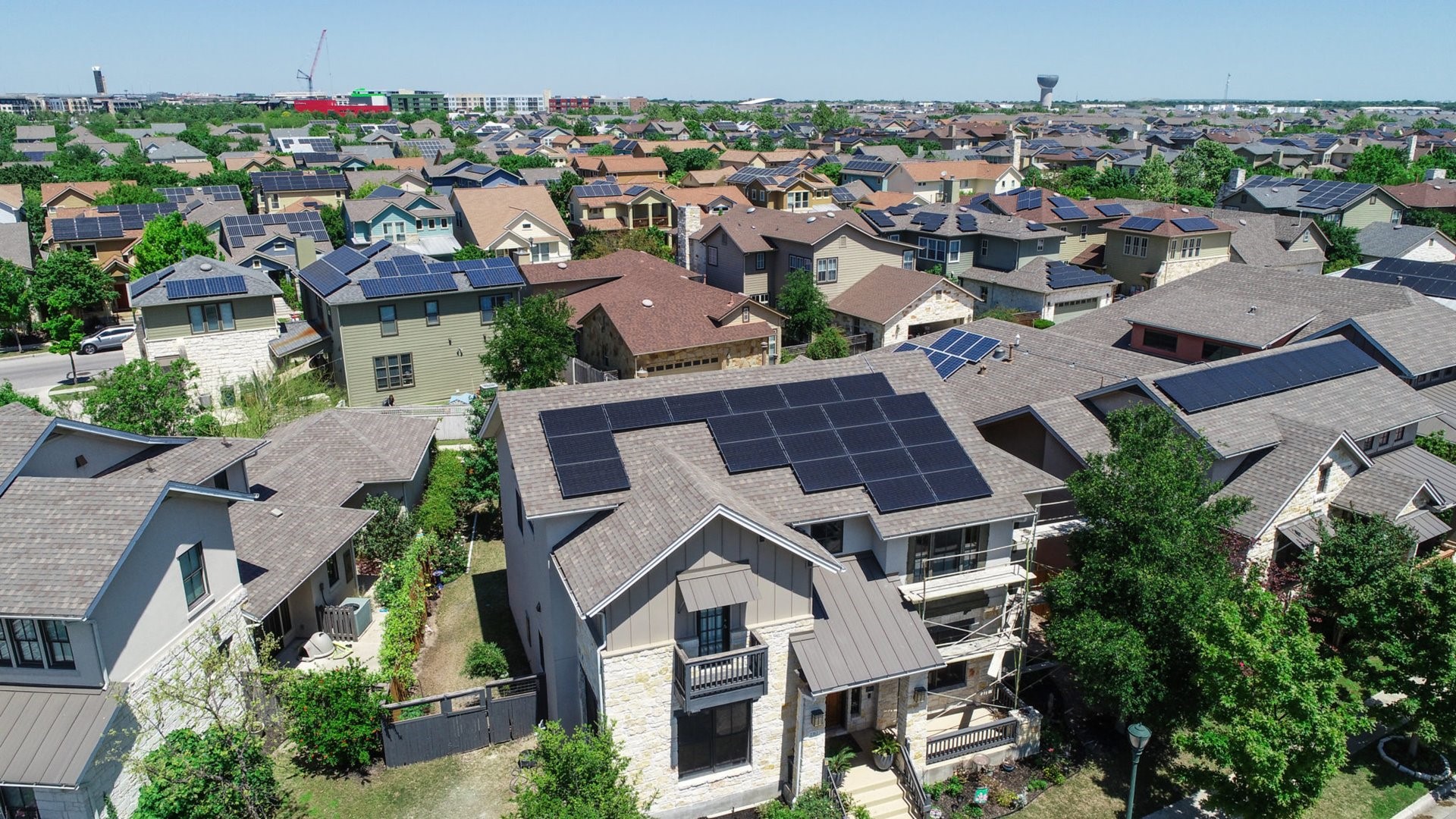 Mueller Suburb Solar Panel Rooftops and Modern Austin Living