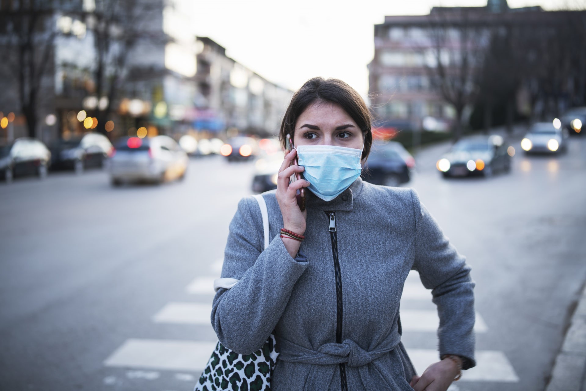 Woman With Wear Talking On The Phone.