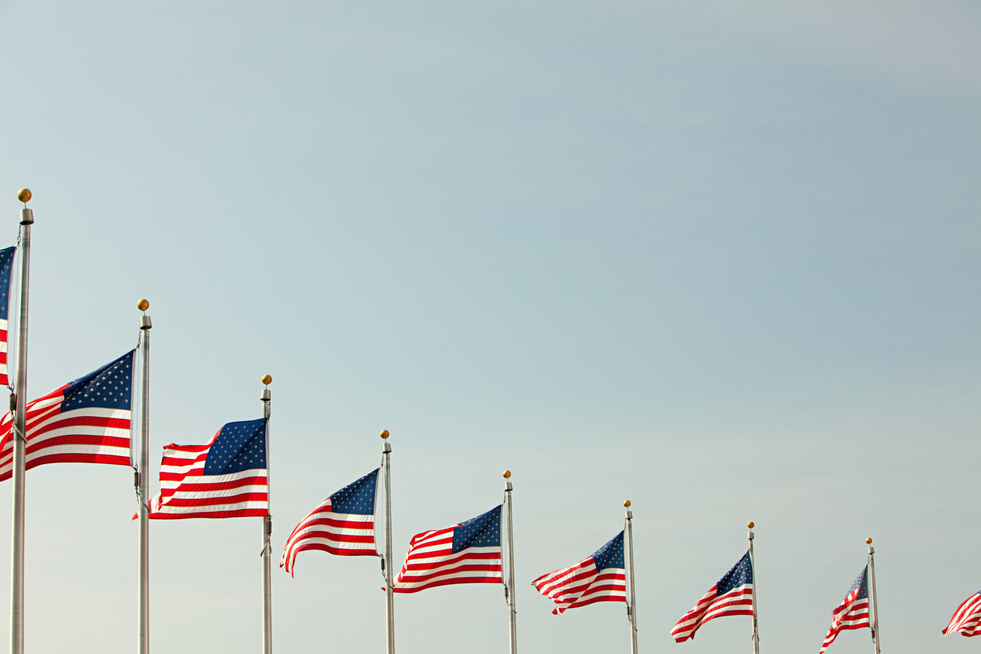 American flags