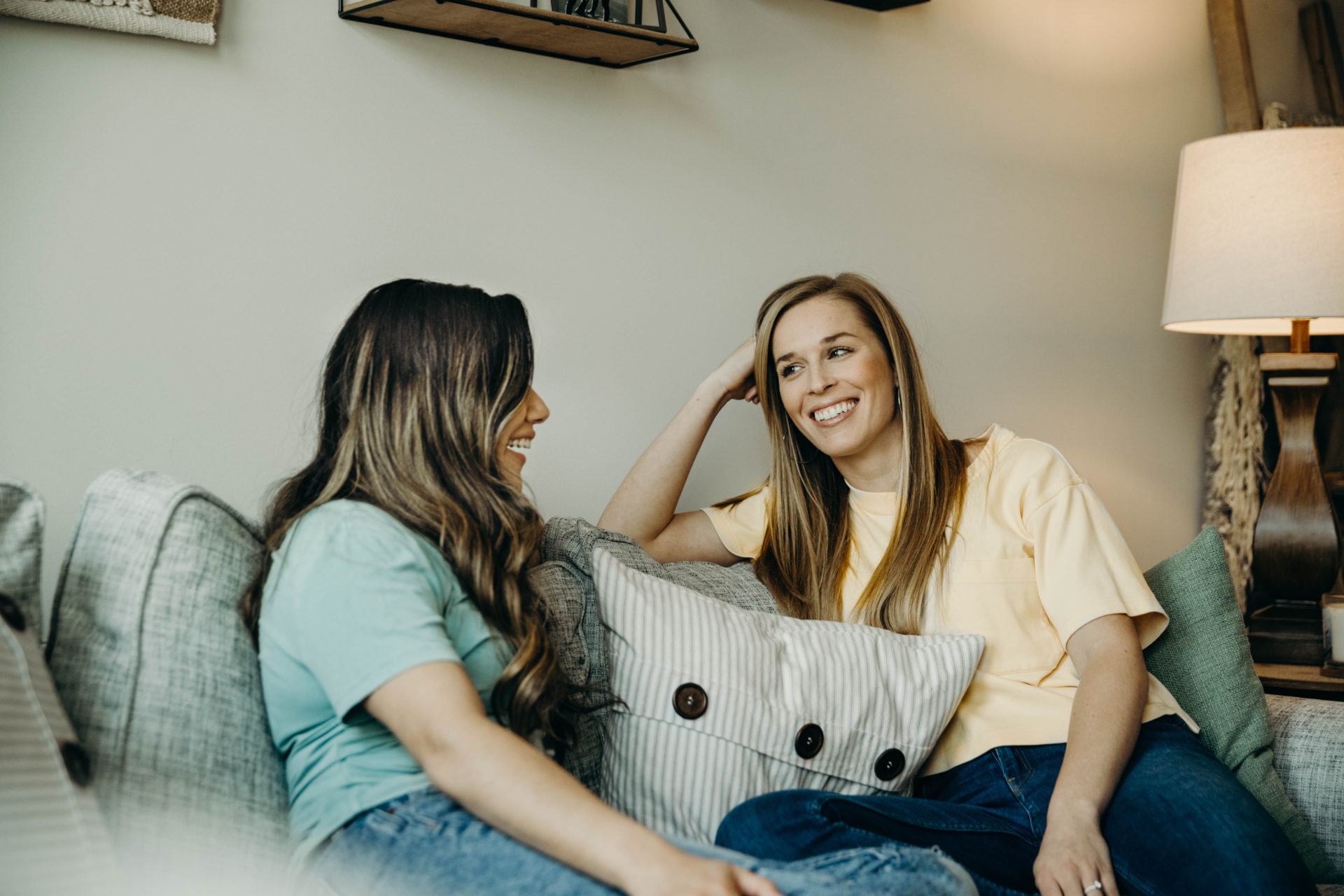 Two women chatting