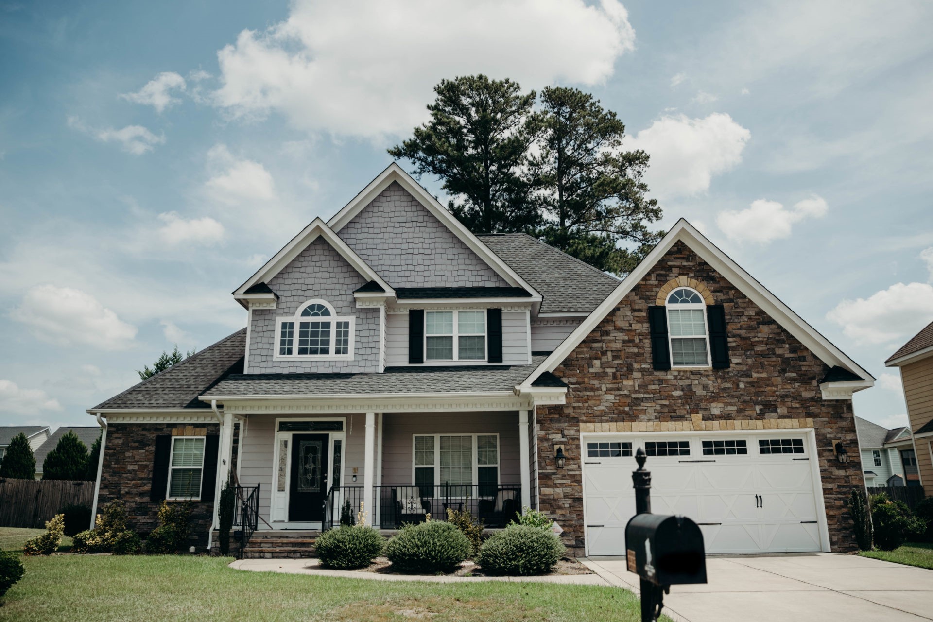 large two story traditional home