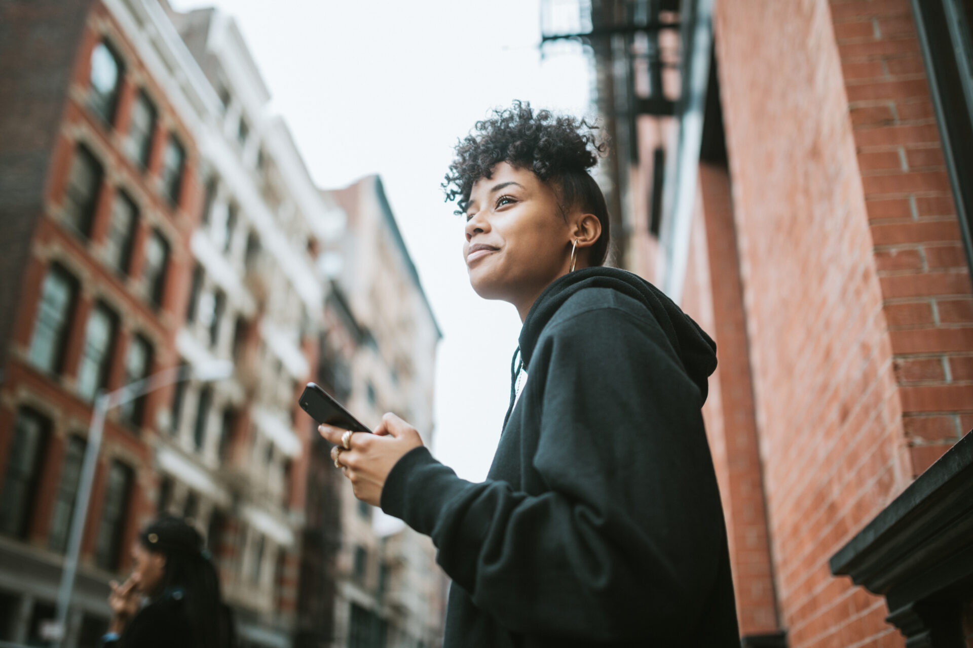 Young Woman Enjoying City Life in New York