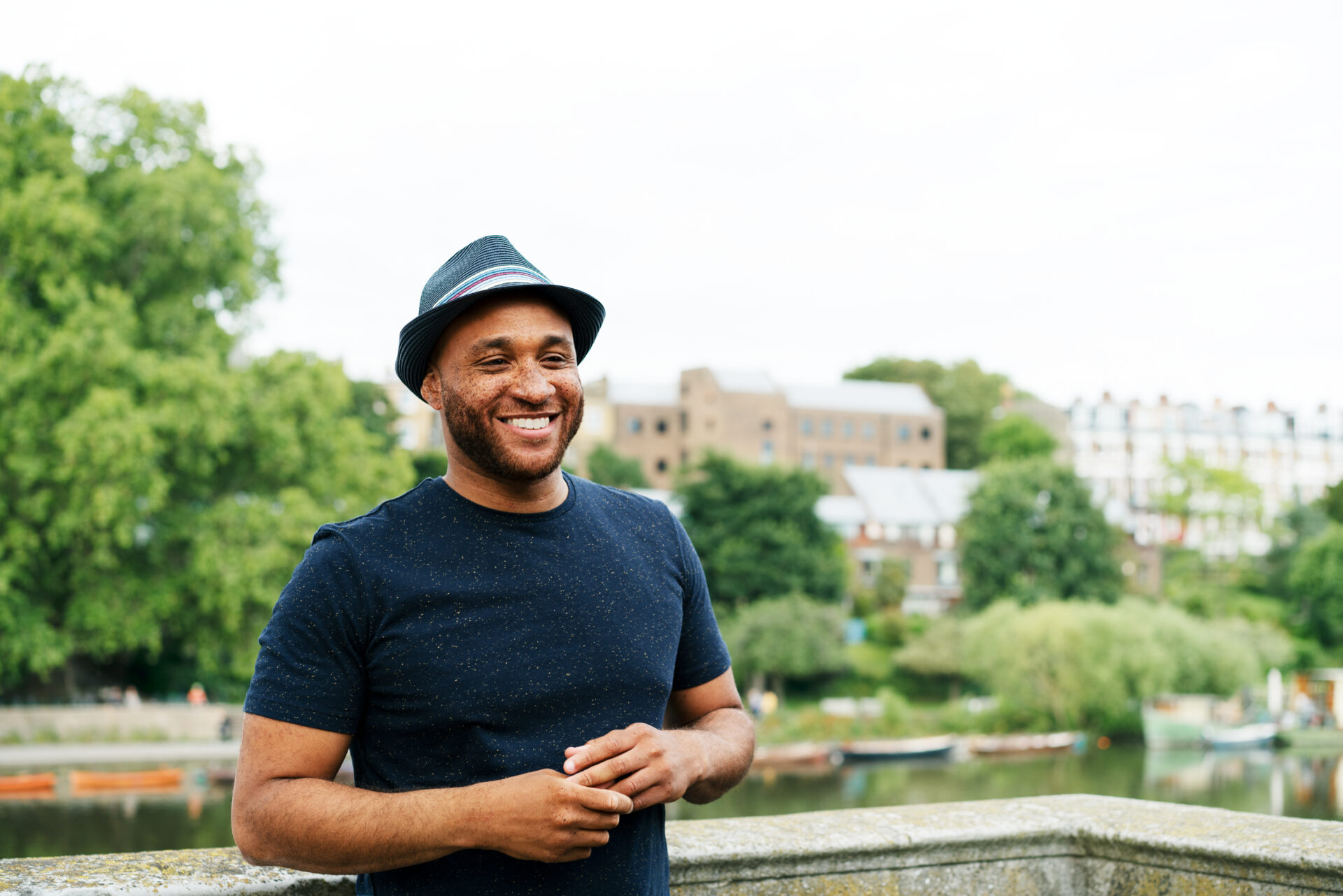 Portrait of man smiling